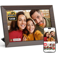 Frameo Digitaler Bilderrahmen 10,1 Zoll 1280×800 HD IPS WLAN Cloud Fotorahmen mit 32GB Speicher Touchscreen Auto-Rotation Elektronischer Bilderrahmen Teile Fotos Videos per App mit Familie Freunden