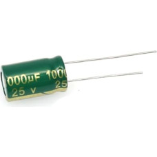 10PCS High Frequency Low Resistance 25V1000UF Power Supply Aluminum Electrolytic Capacitor 1000UF25V Volume 10 * 17MM Capacitance Meters