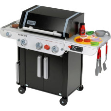 Theo Klein 9445 Weber Genesis Wooden Grill with Inserts for Steak, Pizza or Vegetables with Dummy Food and Barbecue Cutlery Toy for Children from 3 Years