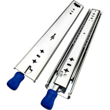 Metallkugellager-Schublade 250 300 350 350 400 450 500 mm-1500 mm Vollverlängerungsschublade Schleifzeit mit Schloss 53 mm 120 kg 1 Paar (1250 mm/49,21 Zoll)