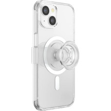 PopSockets iPhone 14 Case with Mobile Phone Grip and Slide Compatible with MagSafe, Mobile Phone Case for iPhone 14, Wireless Rechargeable - Clear