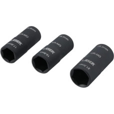 Laser 8214 Double Ended Damaged Wheel Nut Socket Set of 3