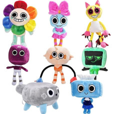Kouipoie Dandy's World Plush Toy, 13 Inch Soft Cuddly Toy, Cute Plush Toys for Children, Boys and Girls Aged 4 5 6 7 8 9 10+ Fans Ideal for Birthdays (8 Pieces)