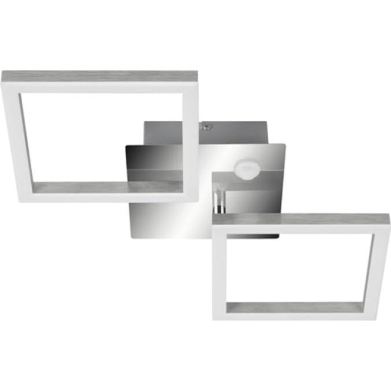 TELEFUNKEN - 318508TF LED Ceiling Light with Motion Sensor with Continuous Light Function Warm White Light Colour 12 Watt 1200 Lumen Chrome/Aluminium 470 x 226 x 74 mm (L x W x H)