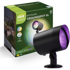 CALEX Smart Outdoor LED XL Floor Spotlight, 9 W, Waterproof, Intelligent Garden Lighting with Ground Spike, RGB and Warm White Light, Black