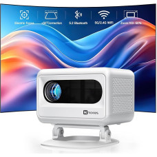 Mini Projector, VOPLLS 22000L E-Focus Keystone Correction Small Projector 4K Supported, Portable Projectok WiFi6 Bluetooth 5.2 Full HD 1080P, Portable Video Projector for Mobile Phone/TV Stick/Laptop