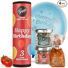 Gepp's Feinkost Small Gift Set Happy Birthday I Gift Filled with Delicacies I Birthday Gift & Souvenir for Adults I Small Gift Idea with Gourmet Products