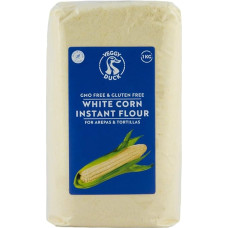 Veggy Duck - White Corn Flour (1 kg) | Fine - Gluten Free | Harina de Maiz Blanco Precocida | Corn Flour for Tortillas