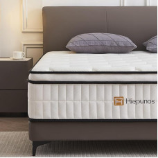 Hiepunos Pocket Spring čiužinys 160 x 200 cm aukštis 26 cm aukštis H3.7 zonų spyruoklinis ortopedinis čiužinys su patogiu atminties putų sluoksniu, atpalaiduojantis nugarą, sertifikuotas Oeko-Tex