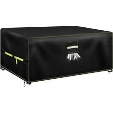 VDISRR Sodo baldų danga, 160 x 150 x 85 cm, atspari žiemai ir vandeniui apsauginė danga sodo baldams su vėdinimo langu, tvirtas 600D Oxford brezentas, puiki apsauga sodui