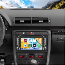 2G + 64G CAMECHO Android 13 Car Radio for Audi A4 B6 S4 RS4 Seat Exeo with Navi Carplay Android Car, Double DIN Car Radio with 7 Inch Screen Bluetooth RDS/FM MirrorLink and USB