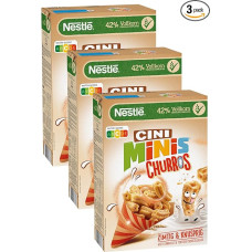 Nestlé CINI MINIS Churros pusryčių dribsniai su 42 % viso grūdo dalių, 3 vnt. (1 x 360 g)