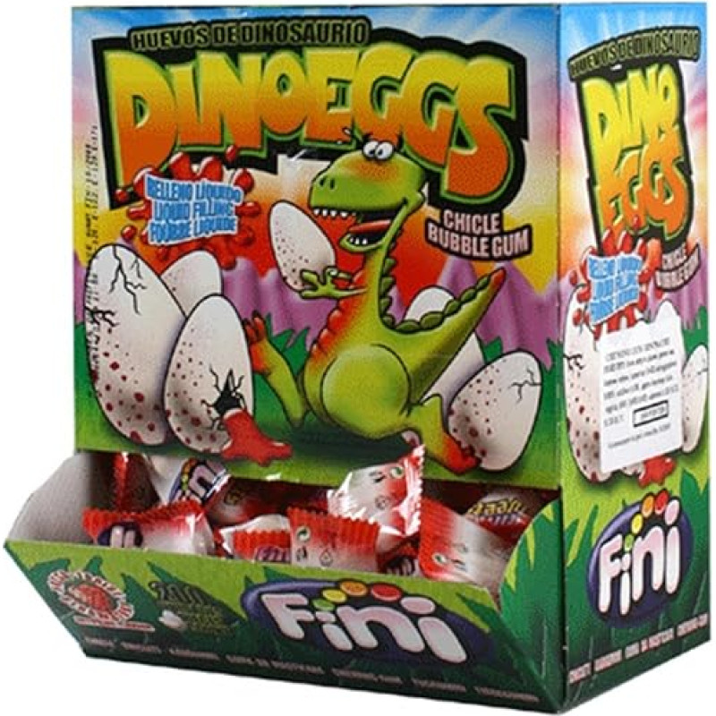 1 kramtomosios gumos dinozauro kiaušinis (viena kramtomoji guma)