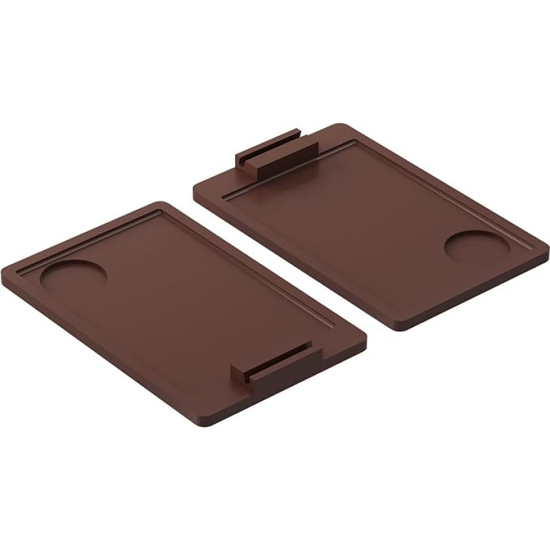 Bambus-Sofa-Tablett, Couch-Armlehnentisch, Clip-On-Armlehnentablett für breite Couch, faltbares Tablett mit 360°-Handyhalterung, Coucharm-Tablett zum Essen, Getränke, Snacks, Fernbedienung, 2 Stück