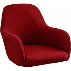 SwJ-swjssb Stretch Chair Covers with Armrests 1/2/4/6 Set Office High-Backed Chair Cover, Corn Grain Velvet Cyan Armchair Protective Cover Chairs Seat Cushion for Dining Room Wedding Party Hotel