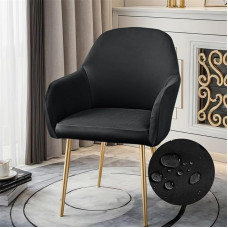 Highdi Waterproof Chair Covers with Armrest, Soft Stretch Chair Cover, Covers for Dining Room Chairs, Armchair Cover, Washable, Universal, for Dining Room, Hotel, Banquet Decoration (Dark Grey, Set of