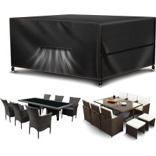 Vandeniui atsparūs 180 x 120 x 74 cm sodo baldų dangčiai, 420D terasos baldų dangčiai, neperšlampami rotango sodo baldų dangčiai, lauko stalo dangtis, vėjo nepraleidžiantys sodo stalo dangčiai