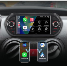 Autoradio für FIAT Fiorino Qubo Citroen Nemo Peugeot Bipper 2008-2016 Wireless Carplay Android Auto DSP Bluetooth 5.0 Autoradio-Verstärker mit Mirror Link FM/RDS/EQ/USB/SWC
