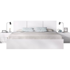 DEKIT GRUPO RIMOBEL Balta melamino lova su lagaminais 96 x 146 x 195,4 cm