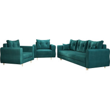 Mirjan24 Zyruno 3+1+1 sofos komplektas, sofa + dvi kėdės, sofa, minkšta sofa, televizoriaus kėdė, minkštas komplektas, sofos komplektas, kėdė, sofa, minkšta kėdė (Manila 37)