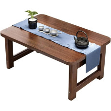 LMRJHAZ Tragbarer Klapptisch für kleine Räume Multi funktionaler Couchtisch für Wohnzimmer Schlafzimmer oder Balkon kompakt und leichtes Design für Kinderstudien und Spielen Sie Brown 90 * 48 * 40 cm