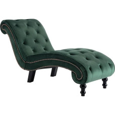 vidaXL Chaise Lounge Recliner Chair Comfort Lounger Lounge Chair Recliner Chair Sofa Bed Recamiere Lounge Green Velvet