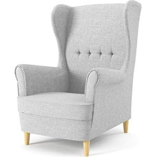 Sofini Milo! Kėdė Wingback Fotelis, skirtas svetainei ir valgomajam. Skandinaviškas fotelis iš austo audinio, Geriausias fotelis!