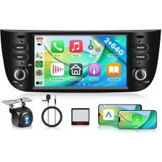 Android Autoradio Stereo für Fiat Punto 10-16/Linea 12-15 6,2 Zoll Touchscreen GPS navigacija Bluetooth USB grotuvas FM radijas
