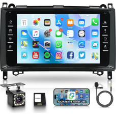 Android Autoradio für Mercedes Benz A/B Class W169 W245 B160 B170 B180 B200 W639 Vito Viano W906 Sprinter 8 Zoll Touchscreen Autoradio mit Navi GPS WiFi Mirror Link Bluetooth FM/RDS/SWC Rückfahrkamera