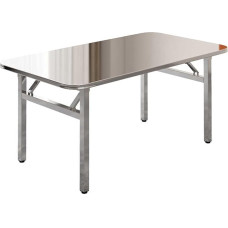 Virtuvės darbo stalas Darbo vieta Darbo vieta Dirbtuvė Garažas Biuras Namų sulankstomas komercinis paruošiamasis stalas Sunkiasvoris nerūdijančio plieno sulankstomas stalas