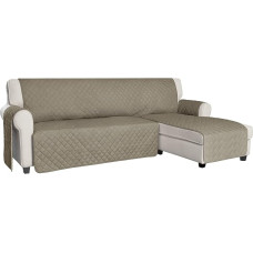 ISSUNTEX Sektionale Couchbezüge für Hunde, wendbar, L-förmig, Sofabezug, wasserabweisend, Chaiselongue-Bezug, Fellschutz für Kinder, Haustiere (groß, Beige/Beige)