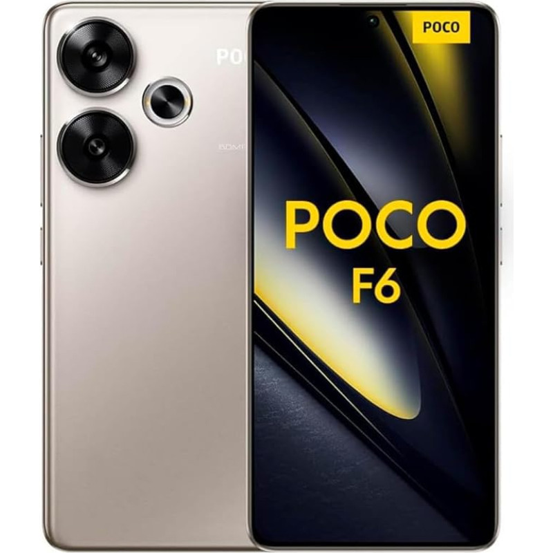 Xiaomi Poco F6 12GB + 512GB Smartphone Snapdragon® 8s Gen 3, Flow AMOLED Display 120Hz, 5000mAh Battery 90W Turbo Charging, Gold