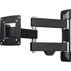 Hama TV Wall Mount Swivelling, Tiltable (10 - 26 Inch TV/Monitor Mount for Screens up to 20 kg, Max. VESA 100 x 100, Extendable TV Wall Mount with Fischer Dowels) Black