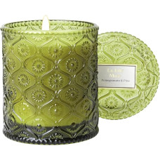 LA JOLIE MUSE Scented Candle in Glass, Pomegranate and Pine Scented Candle, Natural Wax, 55-Hour Burning Time, Gift Candle and Home Decoration, 230 g