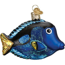 Old World Christmas Fish Collection Pacific Blue Glass Christmas Tree Ornaments