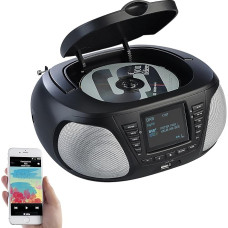 VR-Radio CD Player: Mobile Stereo Boombox with DAB+/FM, Bluetooth, CD, AUX, 10 Watt (Radio CD, Portable CD Player, Stereo System)