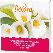 Decora 0803022 AUSSTECHER-Set Lilie 5-TLG, Plastic, violett, 11.5 x 11.5 x 3 cm