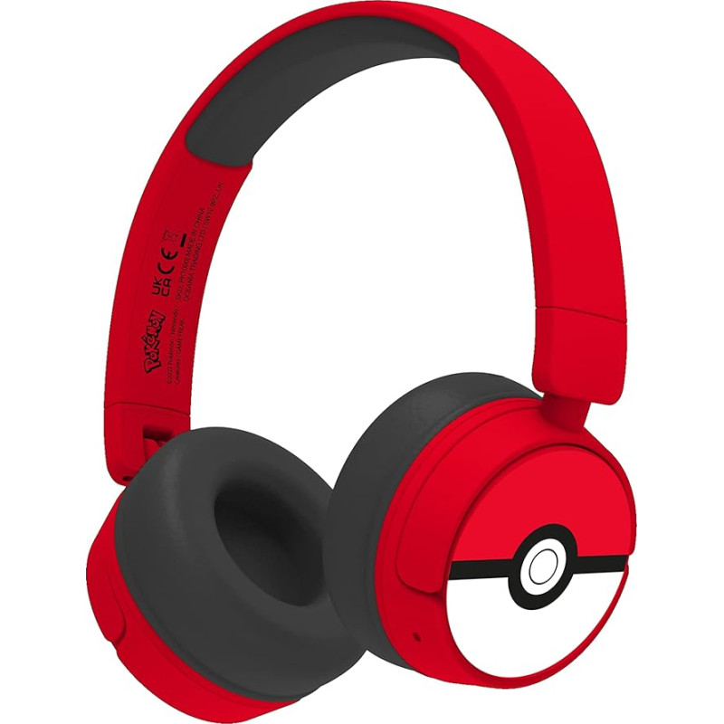 OTL Technologies PK1000 Pokemon Poke Ball Kids Wireless Headphones Red