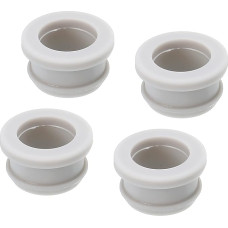 sourcing map Pack of 4 Snap Rubber Grommet Hole Plug Mount Dia 20 mm ID 16 mm Seal Anti-Scratch for Electrical Box Cable Pipe Grey
