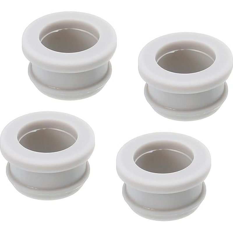 sourcing map Pack of 4 Snap Rubber Grommet Hole Plug Mount Dia 20 mm ID 16 mm Seal Anti-Scratch for Electrical Box Cable Pipe Grey