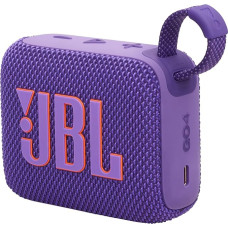 JBL Go 4 in Purple - Portable Bluetooth Speaker Box with JBL Pro Sound, Deep Bass and Playtime Boost Function - Waterproof and Dustproof - 7 Hours Runtime