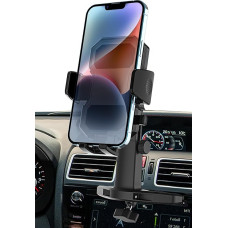 woleyi Car Mobile Phone Holder CD Slot, Mobile Phone Car Holder CD Slot with Telescopic Arm and 360° Rotation, Car CD Compartment Mobile Phone Holder for iPhone 15 Pro Max Plus 14 13, Samsung, Huawei,