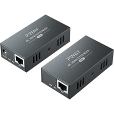 PWAY 4K HDMI Extender Over Etherent, 100m/328ft Transmission over Cat5e/6/7/8 Network Cable Supports Local, 4K@30HZ