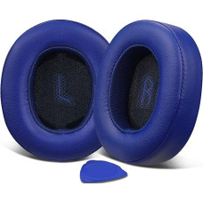 SOULWIT Replacement Ear Pads for JBL E55BT Over-Ear Headphones Replacement Pads with Softer Protein Leather (Blue)