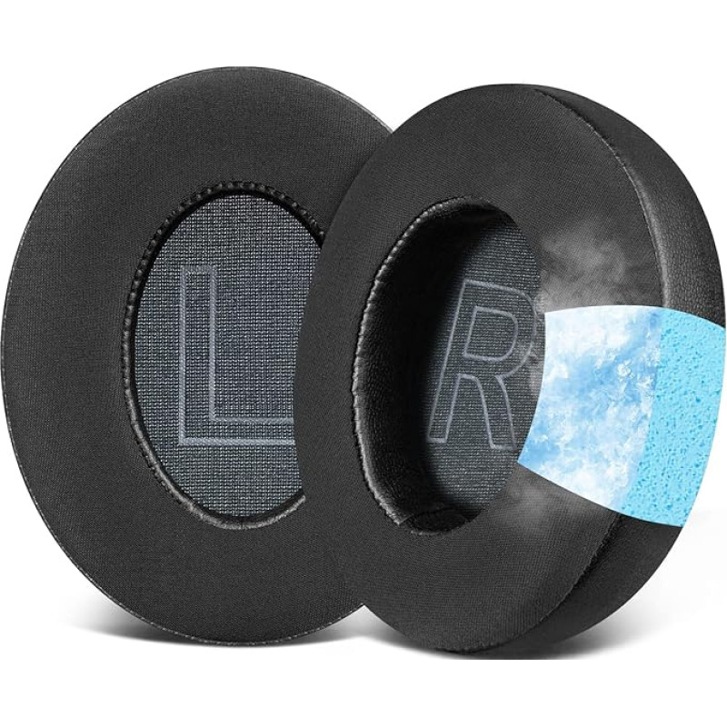 SOULWIT Cooling Gel Replacement Ear Pads for Anker Soundcore Life 2 (Not Compatible with Life 2 Neo)/Q20/Q20+/Q20I/Q20BT Headphones, Ear Pads with High Density Noise Insulation Foam