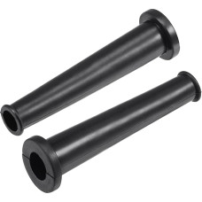 sourcing map 10 x Black Rubber Trunk Trunk Protector Cable Sleeve Hose 80mm Length