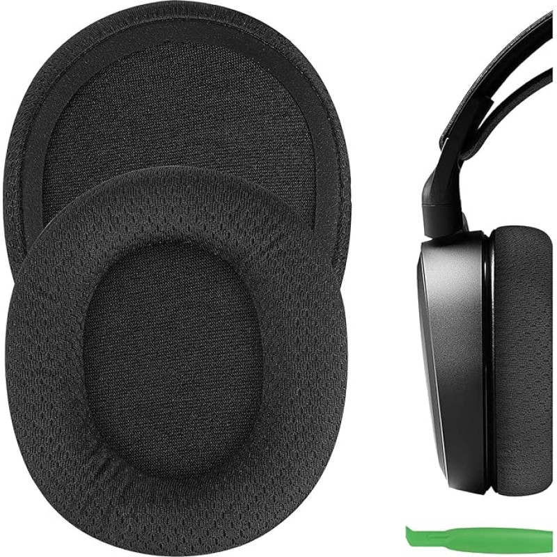 Geekria QuickFit Mesh Fabric Ersatz-Ohrpolster für Kopfhörer for SteelSeries Arctis 3 Arctis 5 Arctis 7 Arctis 9X Arctis PRO Headphone, Ohrpolster, Earpads Repalcement