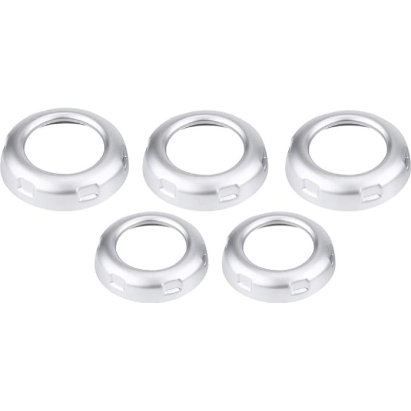 KIMISS ABS Chrome 5pcs Car Volume and Air Conditioning Buttons Button Placket for 4 LR4 2009-2016