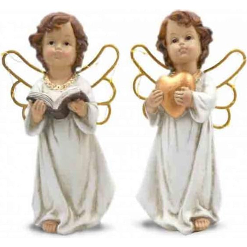 1 Resin Angel 20 cm Assorted and Random 720191 Christmas Decoration Decoration House Display Case Christmas Shop Xmas Cherubino