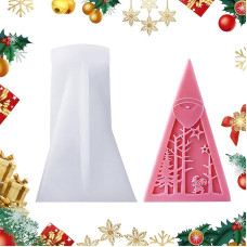 Candle Moulds Christmas Tree Christmas Candle Moulds Silicone 3D Handmade DIY Christmas Resin Casting Moulds Silicone Candle Moulds for Candle Making Soaps Chocolates Cakes